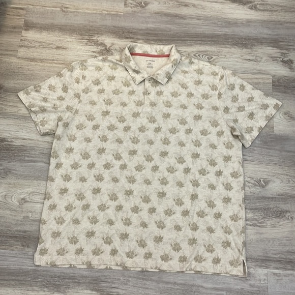 Van Heusen Tan Palm Tree Print Short Sleeve Men’s Polo Shirt Size XXL - Picture 5 of 8
